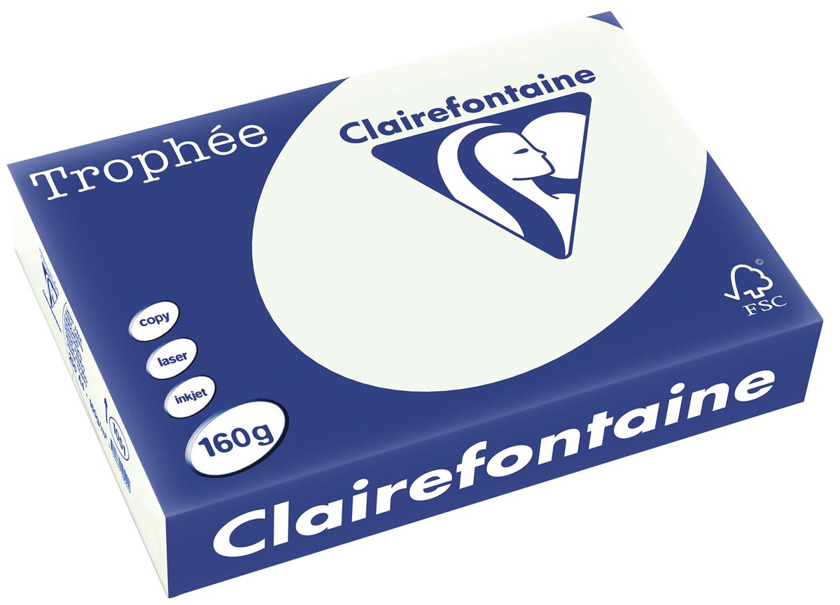 Clairefontaine Trophée Pastel gekleurd papier A4 160 g 250 vel lichtgroen
