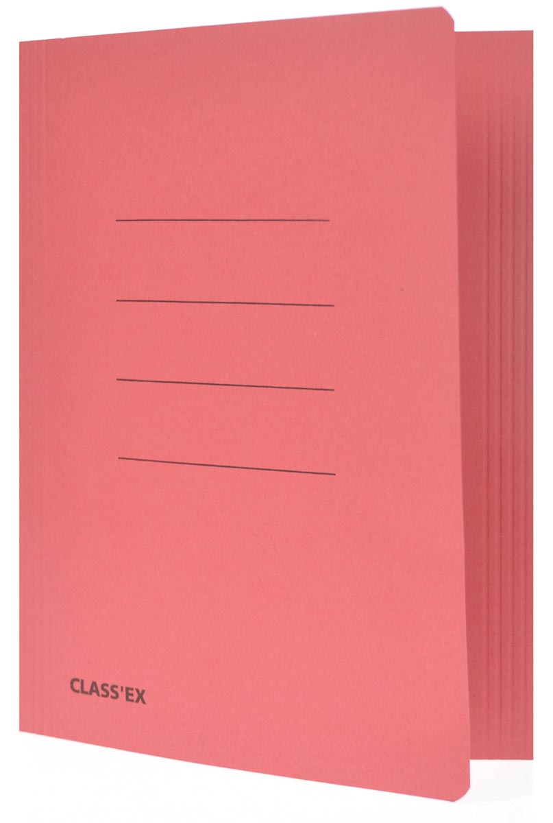 Class&apos;ex dossiermap, 3 kleppen ft 18,2 x 22,5 cm (voor ft schrift), kers afbeelding