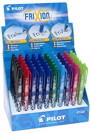 Pilot gelroller Frixion Ball, display met 60 stuks