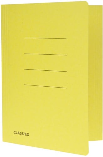 Class'ex dossiermap, 3 kleppen ft 18,2 x 22,5 cm (voor ft schrift), geel