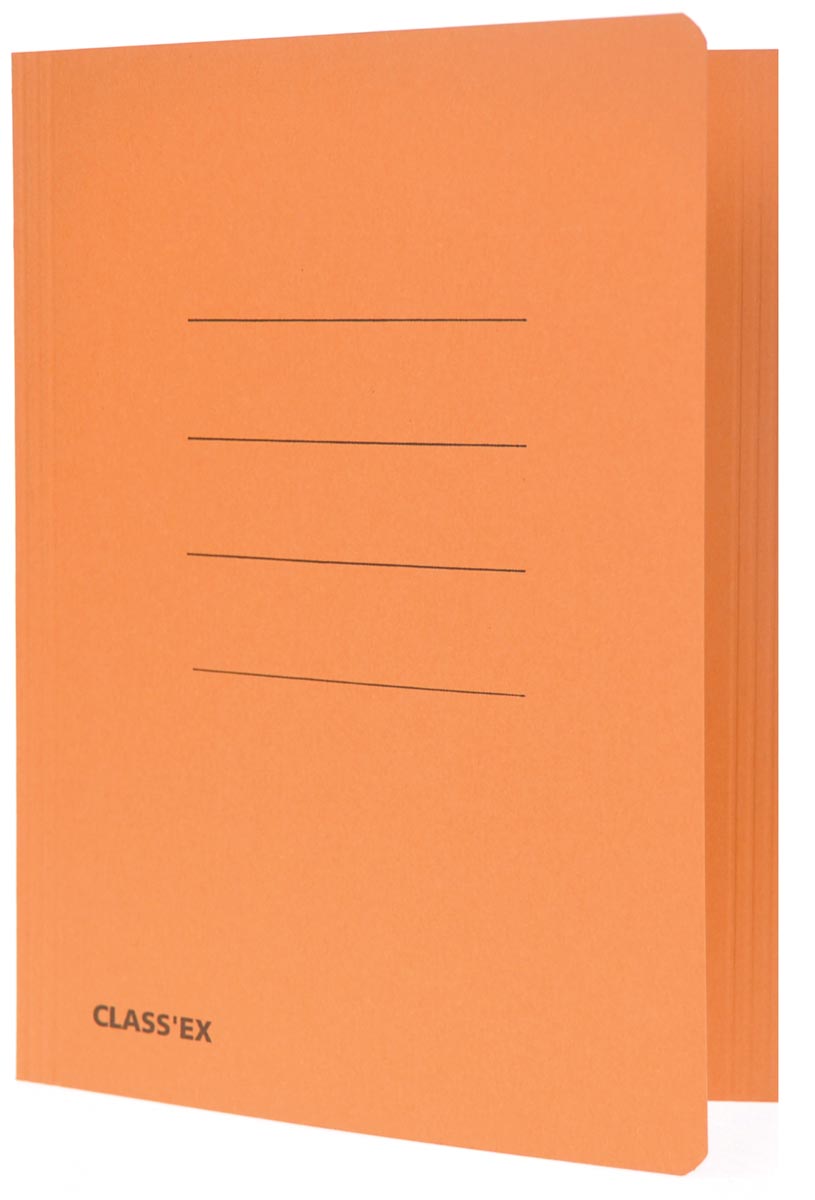 Class&apos;ex dossiermap, 3 kleppen ft 18,2 x 22,5 cm (voor ft schrift), oranje afbeelding