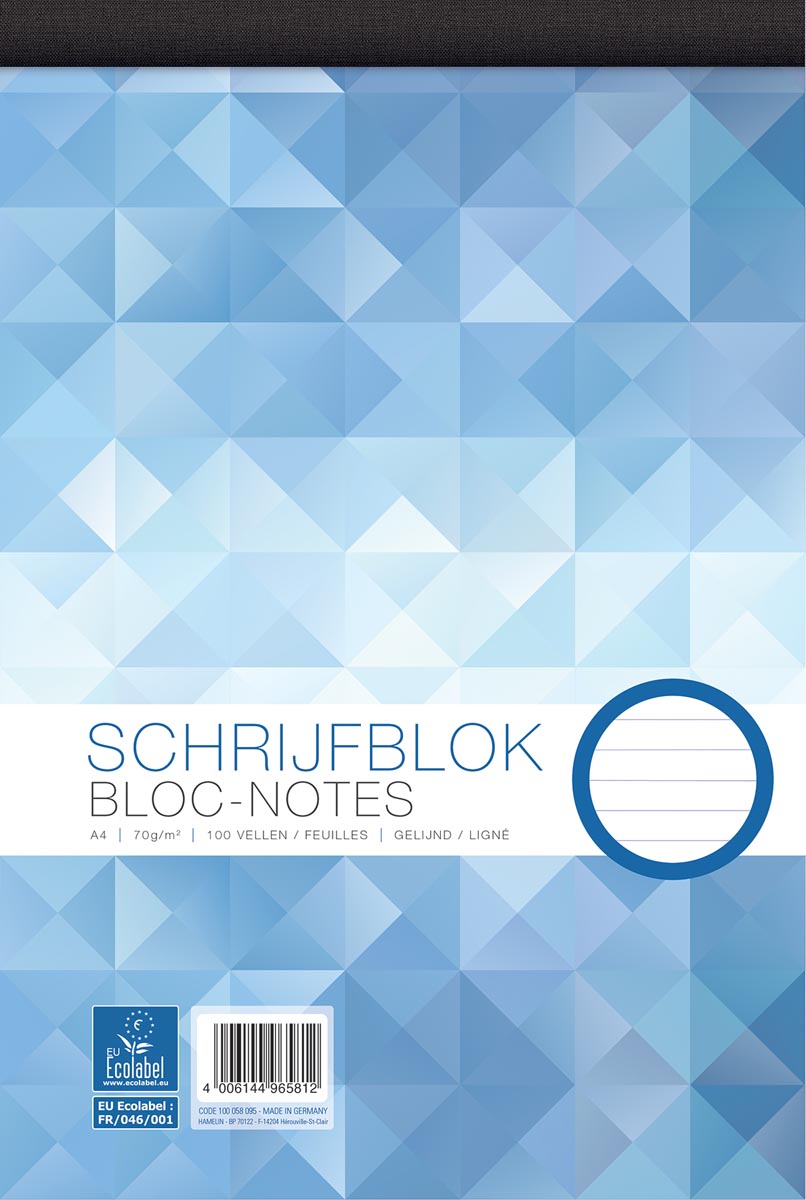 Work schrijfblok, ft A4, 70 g/m², 100 vel, gelijnd afbeelding
