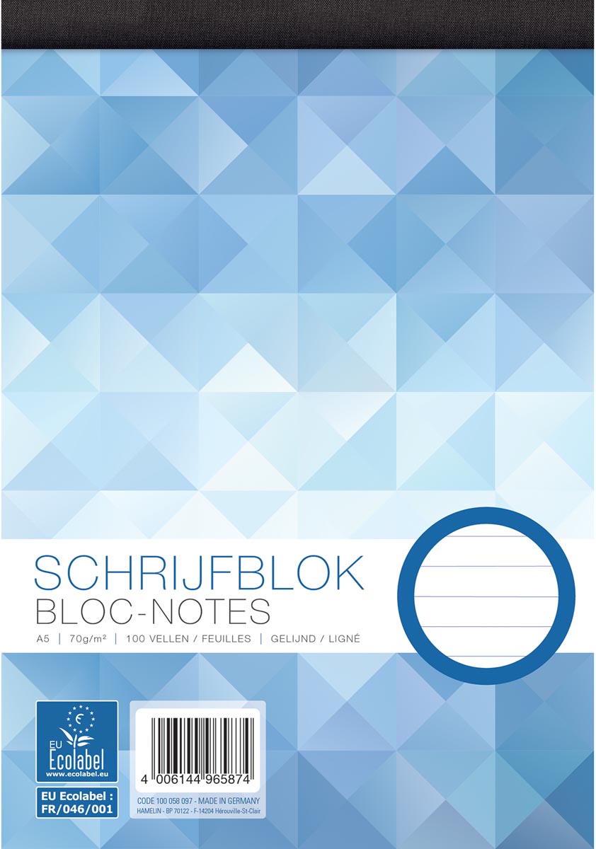 Work schrijfblok, ft A5, 70 g/m², 100 vel, gelijnd afbeelding