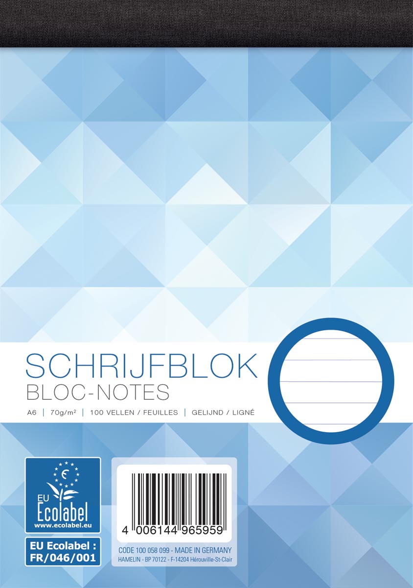 Work schrijfblok, ft A6, 70 g/m², 100 vel, gelijnd afbeelding