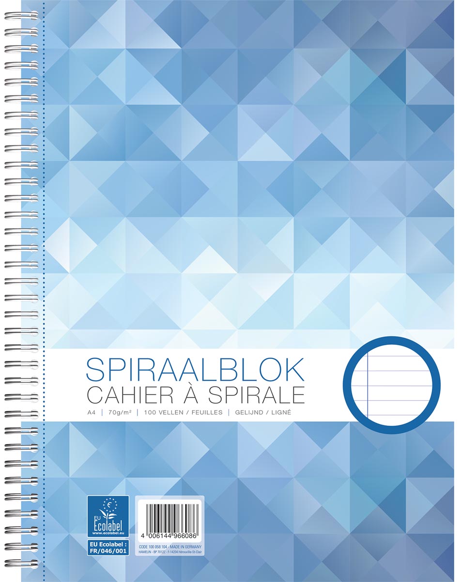 Work, spiraalschrift, ft A4, 70 g, gelijnd, 200 bladzijden afbeelding
