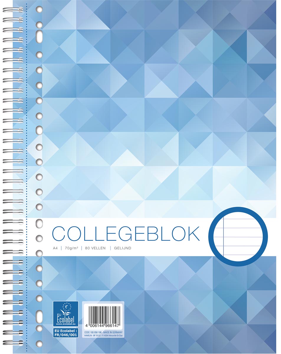 Work collegeblok, ft A4, gelijnd, 80 vel afbeelding