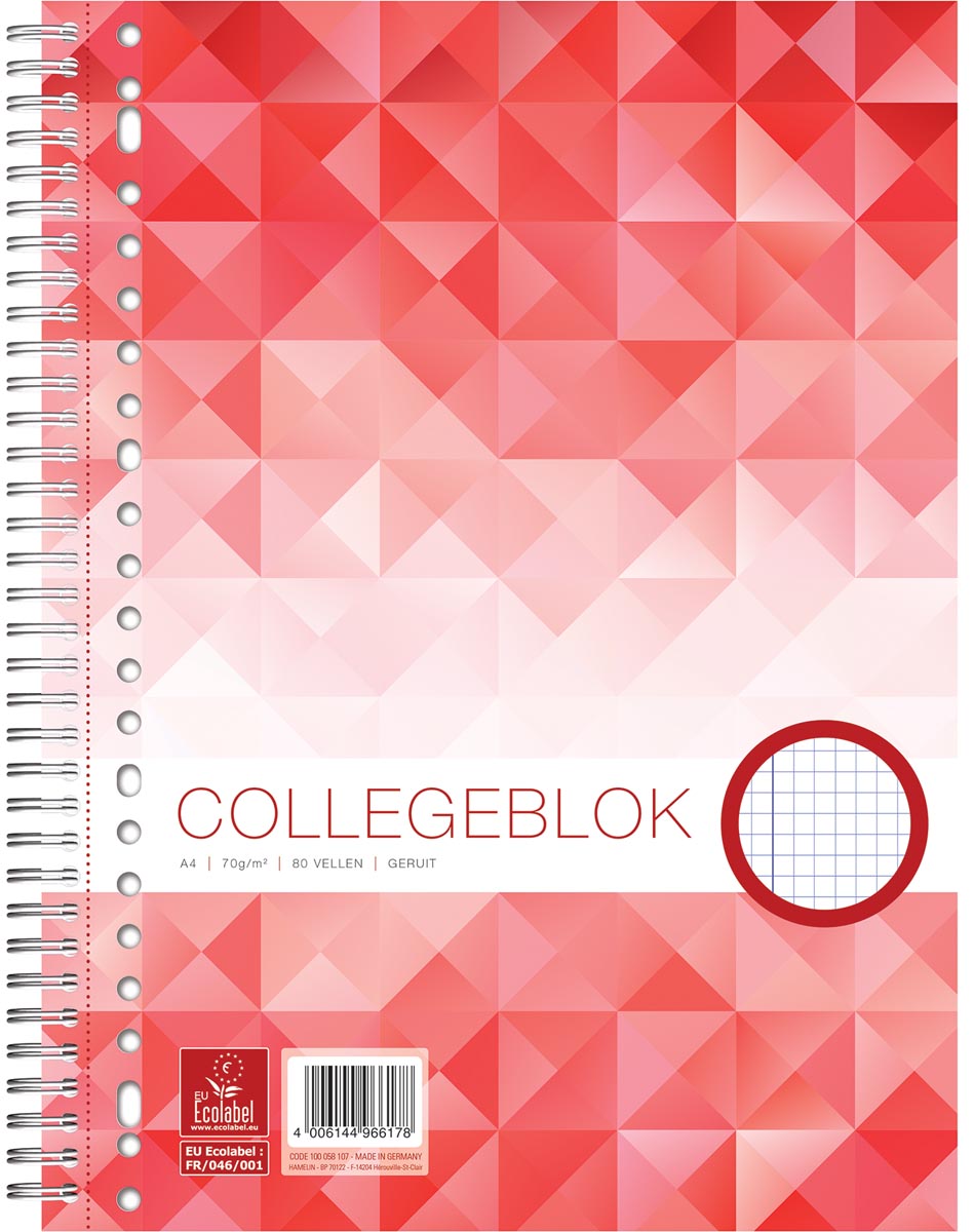 Work collegeblok A4 geruit 80 blz, 23-gaats afbeelding
