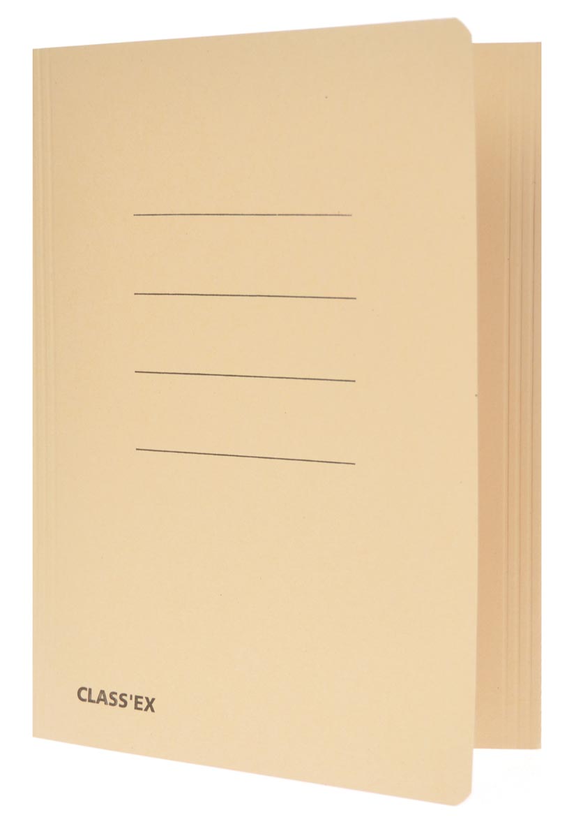 Class&apos;ex dossiermap, 3 kleppen ft 18,2 x 22,5 cm (voor ft schrift), gems afbeelding