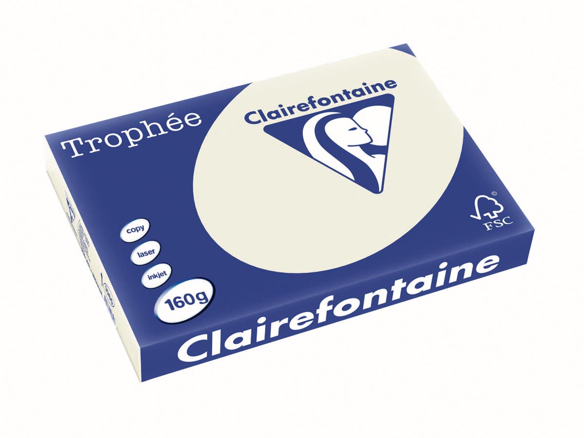 Clairefontaine TrophÃÂ©e Pastel gekleurd papier A3 160 g 250 vel parelgrijs