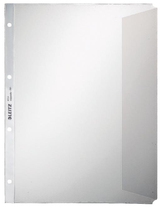 Leitz premium showtas met klep, ft A4, PP folie, 11-gaatsperforatie , transparant, pak van 50 afbeelding