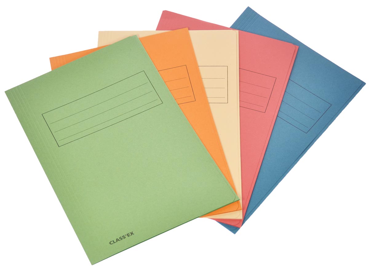 Class&apos;ex dossiermap, 3 kleppen ft 23,7 x 34,7 cm (voor ft folio), geassorteerde kleuren afbeelding