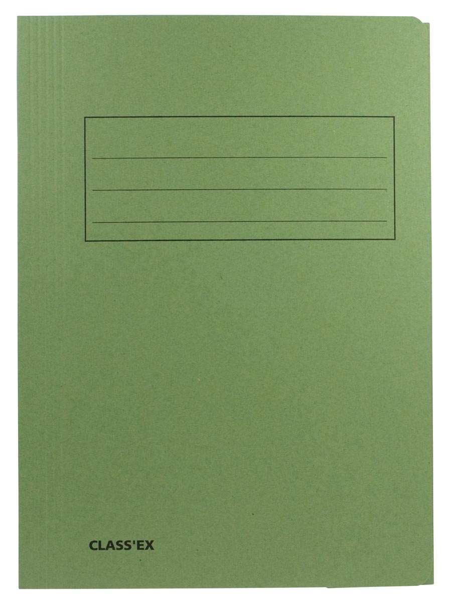 Class&apos;ex dossiermap, 3 kleppen ft 23,7 x 34,7 cm (voor ft folio), groen afbeelding