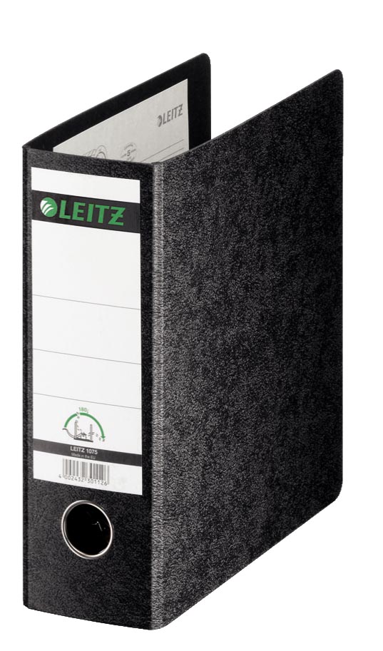 Leitz 180° kartonnen ordner ft A5, rug van 7,7 cm, zwart afbeelding