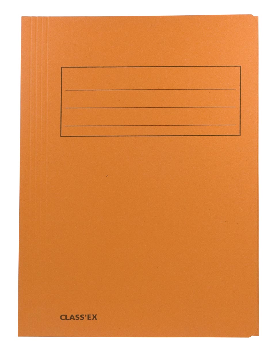 Class&apos;ex dossiermap, 3 kleppen ft 23,7 x 34,7 cm (voor ft folio), oranje