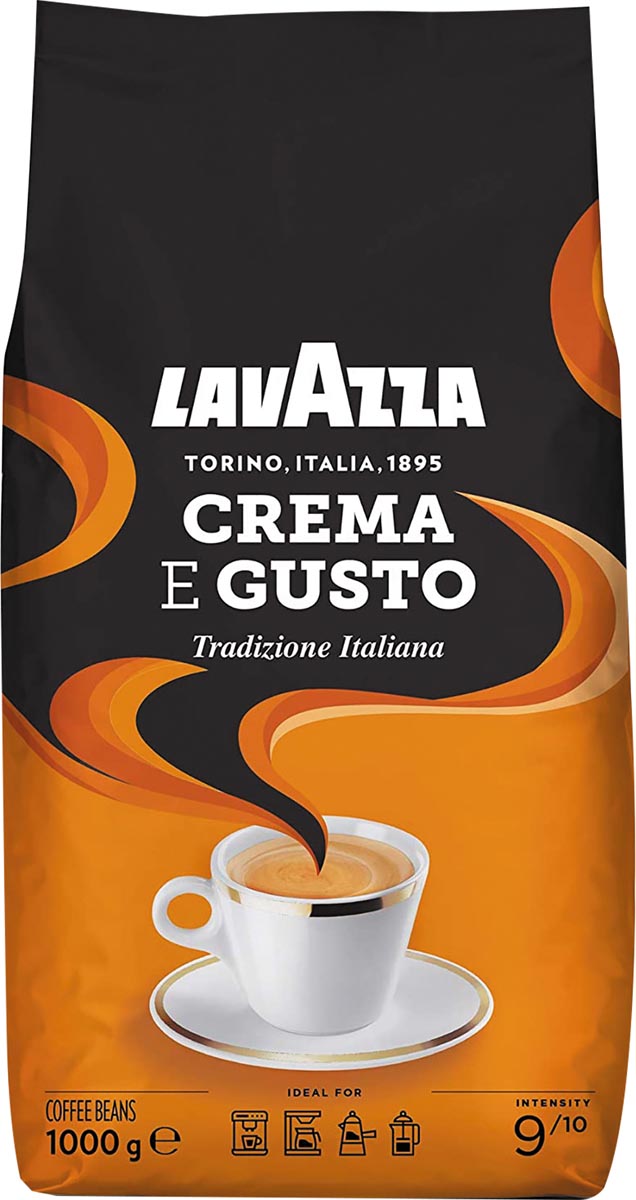 Lavazza koffiebonen cafe crema e gusto classic, zak van 1 kg afbeelding