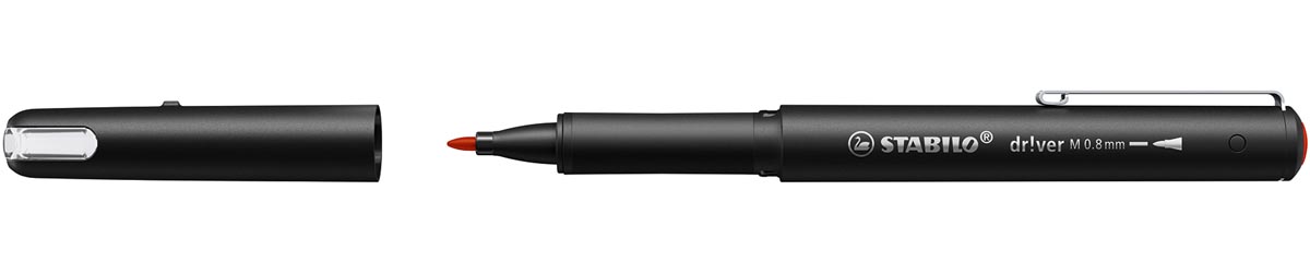 STABILO dr!ver fineliner, medium punt, rood afbeelding