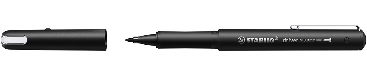 STABILO dr!ver fineliner, medium punt, zwart afbeelding