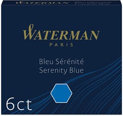Waterman inktpatronen blauw 6X