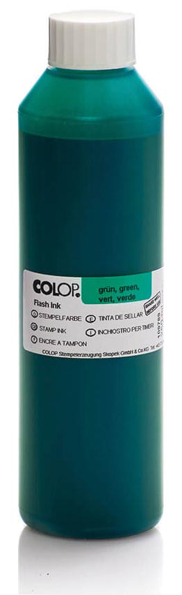 Colop Flash inkt, groen, fles van 250 ml