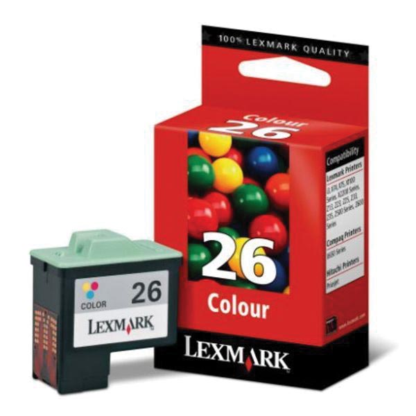 Lexmark inktcartridge 26, 3 kleuren, 275 pagina's - OEM 10N0026E
