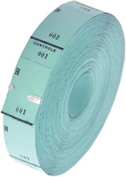 Lot 10 Rouleaux Tickets D'attente Bleus (2000 Tickets/rouleau) + Distributeur Escargot Vert