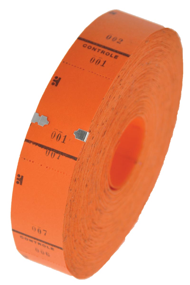 Ticketrol, 1000 tickets, oranje afbeelding