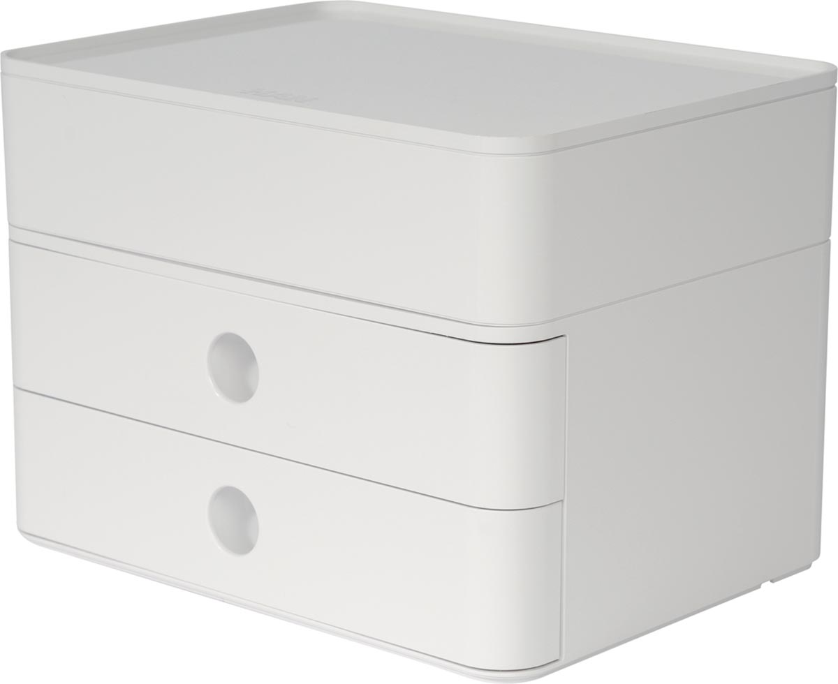 Han ladenblok Allison, smart-box plus met 2 laden en organisatiebak, glanzend wit