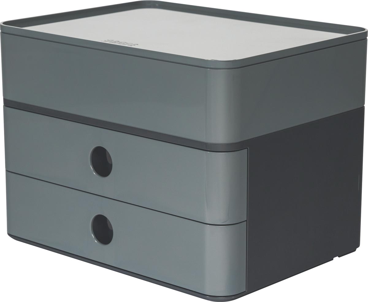 Han ladenblok Allison, smart-box plus met 2 laden en organisatiebak, grijs