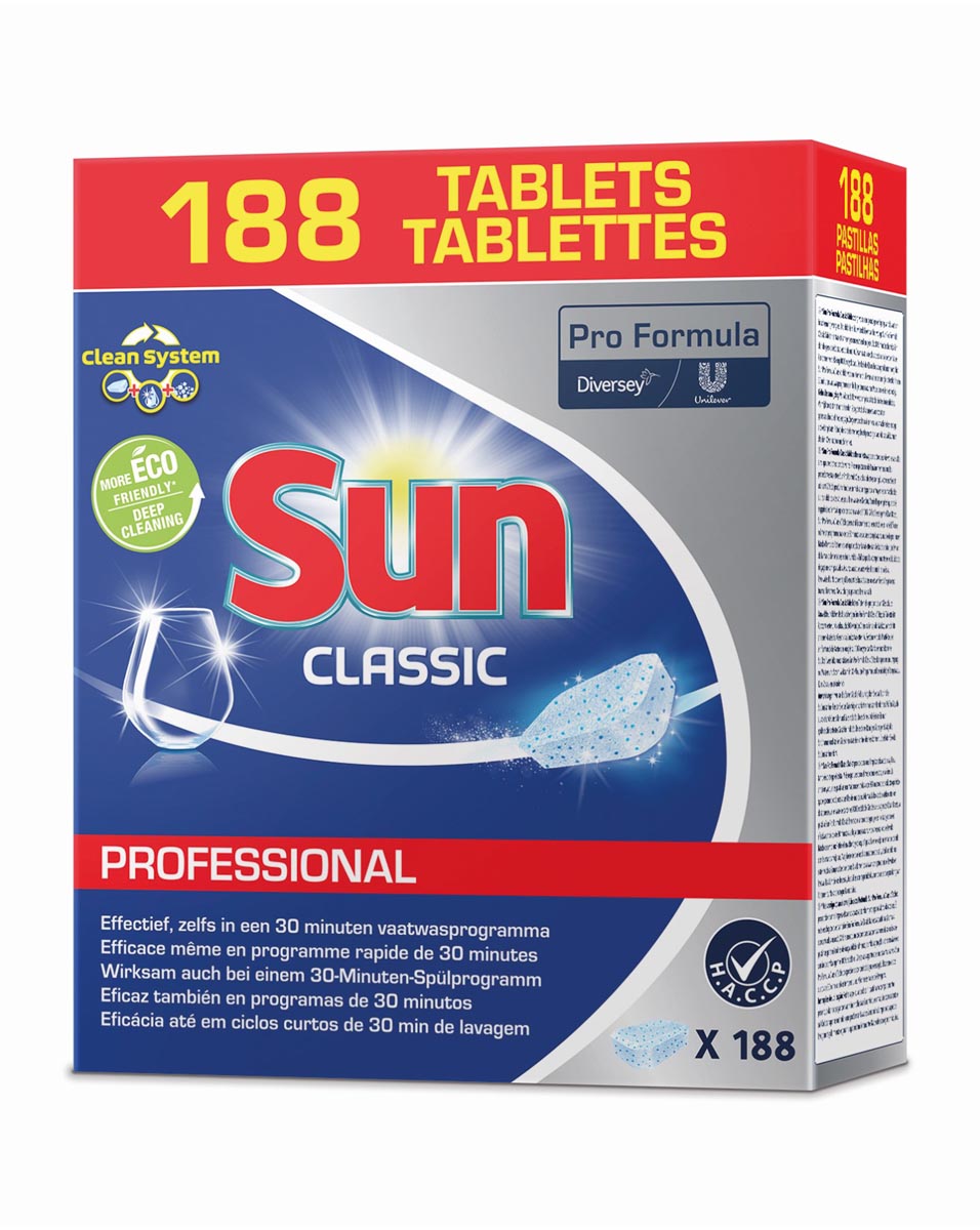Sun Classic vaatwastabletten, doos van 188 stuks afbeelding