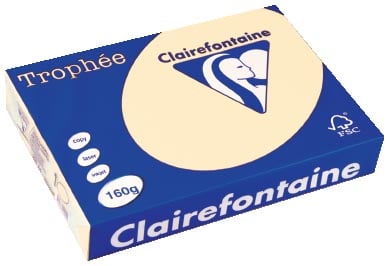 Clairefontaine Trophée Pastel A4, 160 g, 250 vel, ivoor