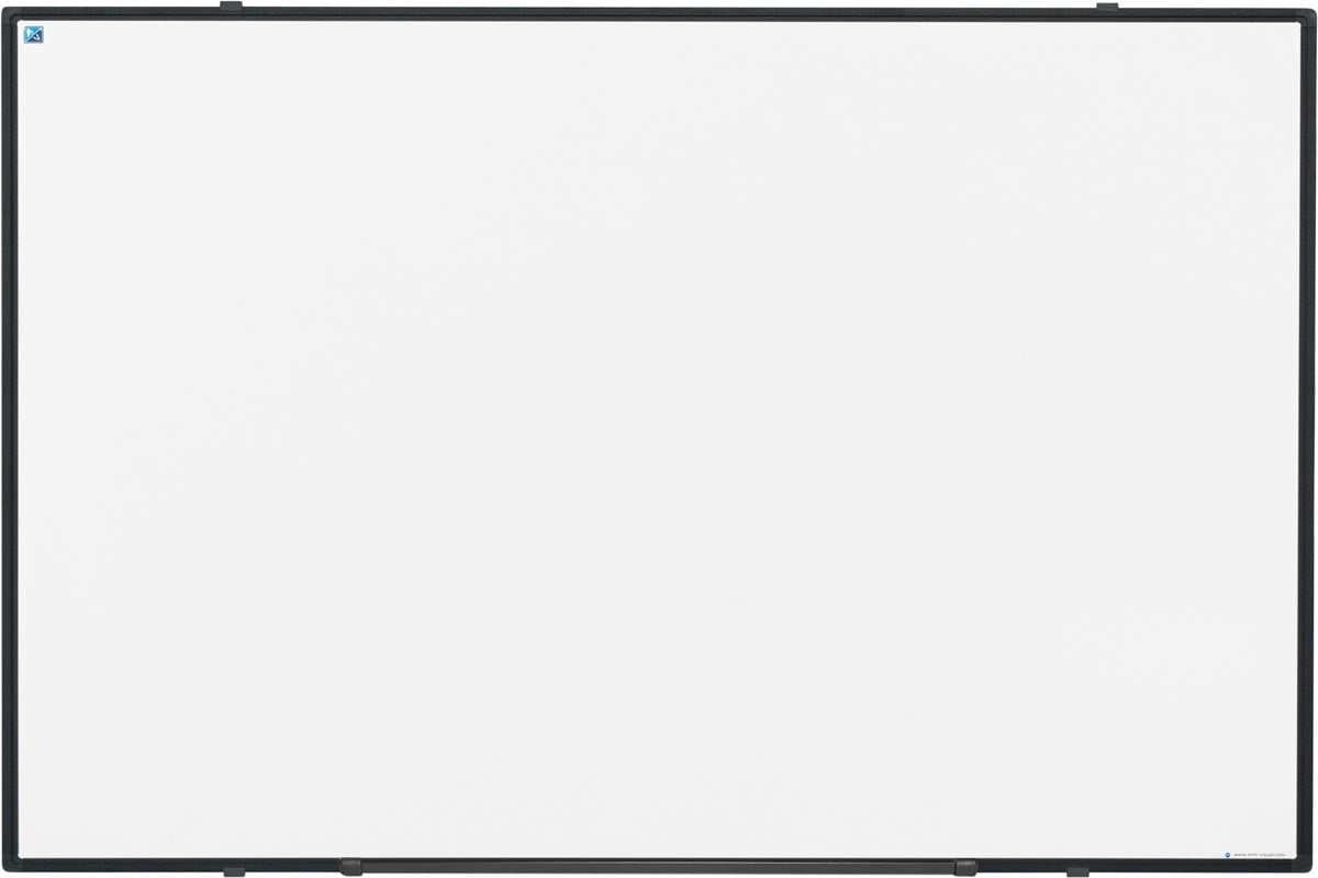 Smit Visual Softline whiteboard, emaille, magnetisch, zwart profiel, 90 x 60 cm afbeelding