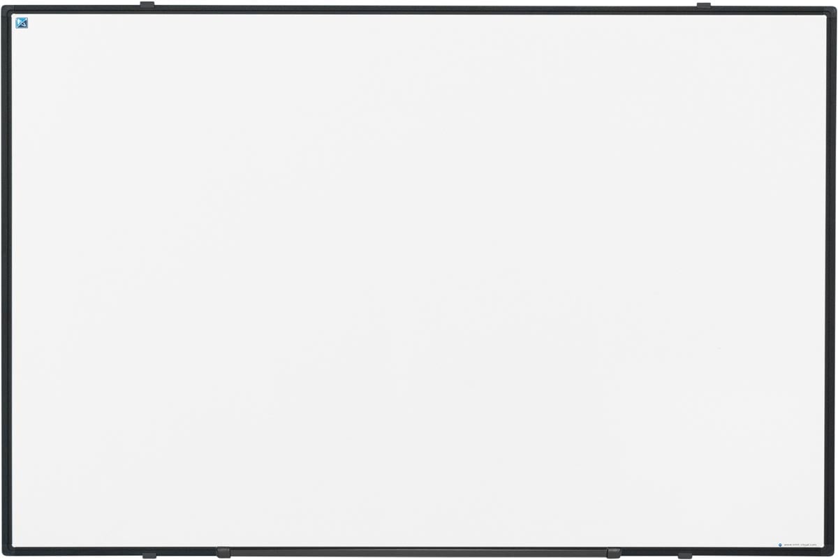 Smit Visual Softline whiteboard, gelakt staal, magnetisch, zwart profiel, 90 x 60 cm afbeelding