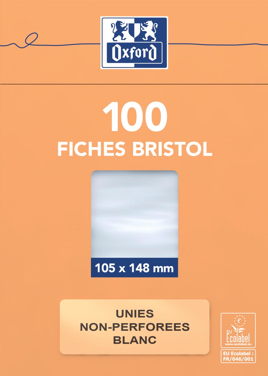 OXFORD flashcards ongeperforeerd, ft 105 x 148 mm, effen, wit, pak van 100 vel OXFORD flashcards ongeperforeerd, ft 105 x 148 mm, effen, wit, pak van 100 vel
