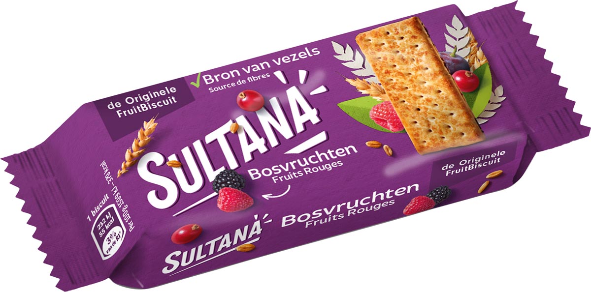 Sultana Fruitbiscuits Bosvruchten, 43 g afbeelding