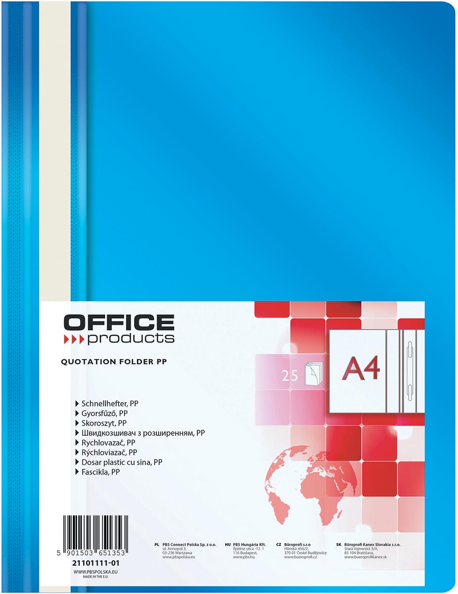 OFFICE products snelhechtmap, blauw afbeelding