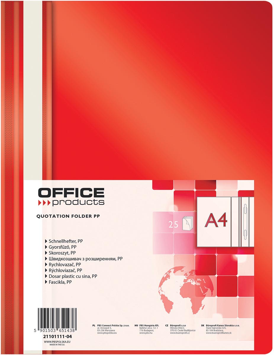 OFFICE products snelhechtmap, rood afbeelding