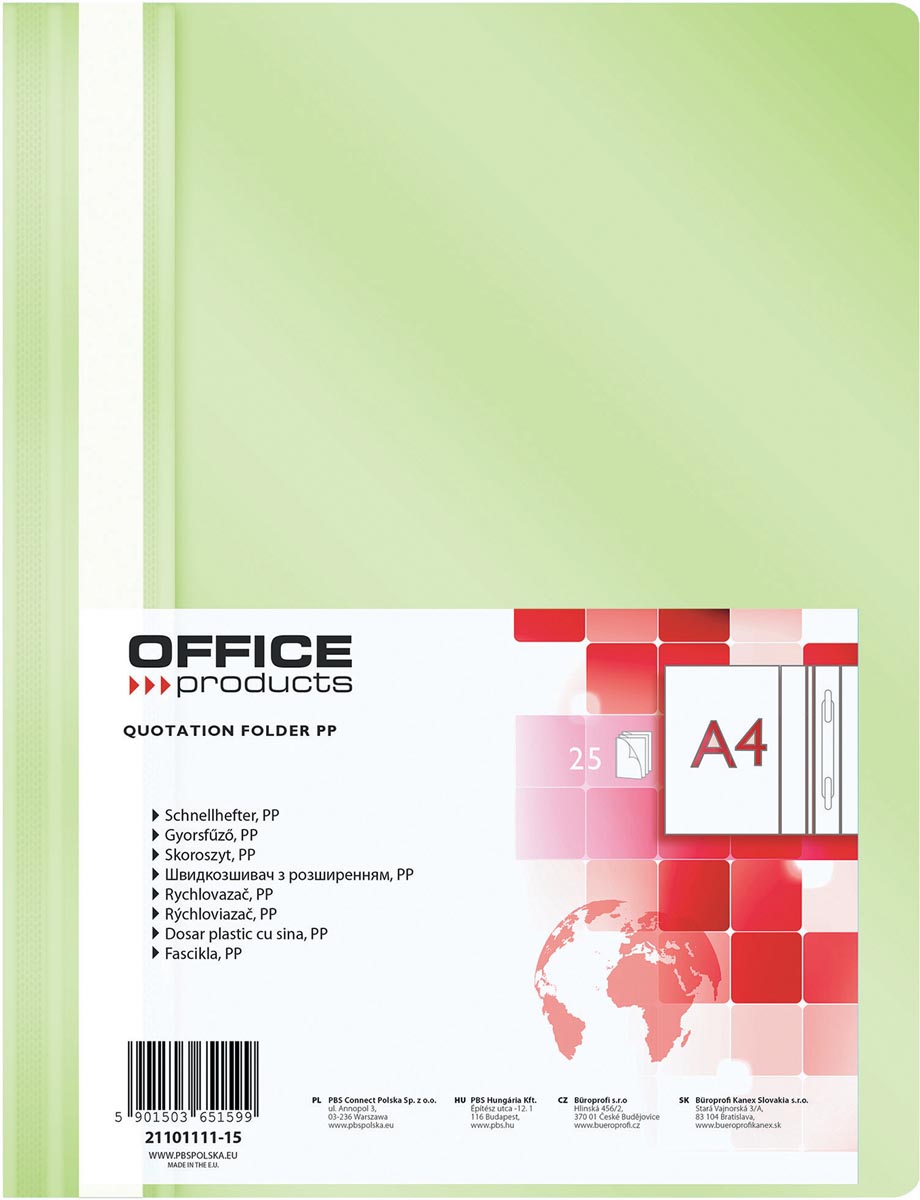 OFFICE products snelhechtmap, lichtgroen afbeelding