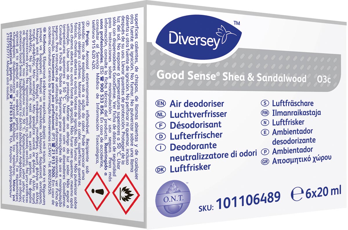 Good Sense navulling voor automatische luchtverfrisser, Shea & Sandalwood, pak van 6 stuks Good Sense navulling voor automatische luchtverfrisser, Shea & Sandalwood, pak van 6 stuks