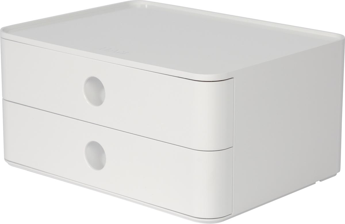 Han ladenblok Allison, smart-box met 2 laden, glanzend wit