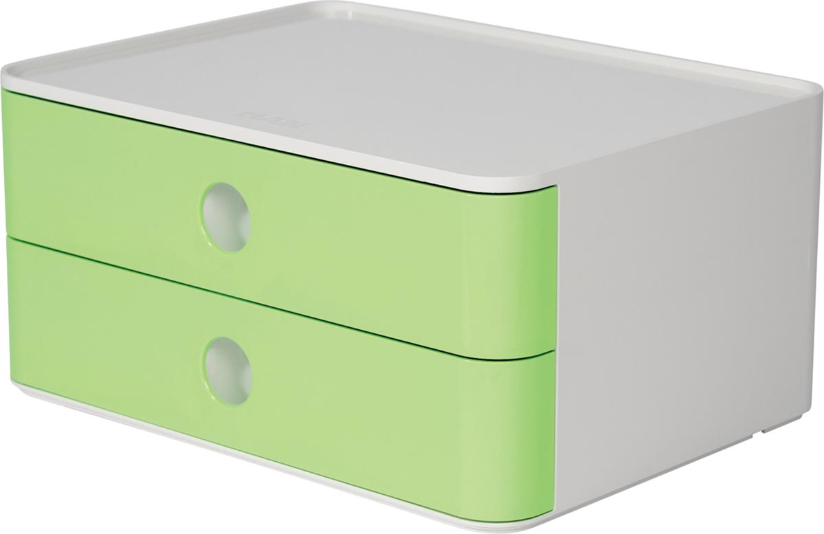 Han ladenblok Allison, smart-box met 2 laden, wit/groen