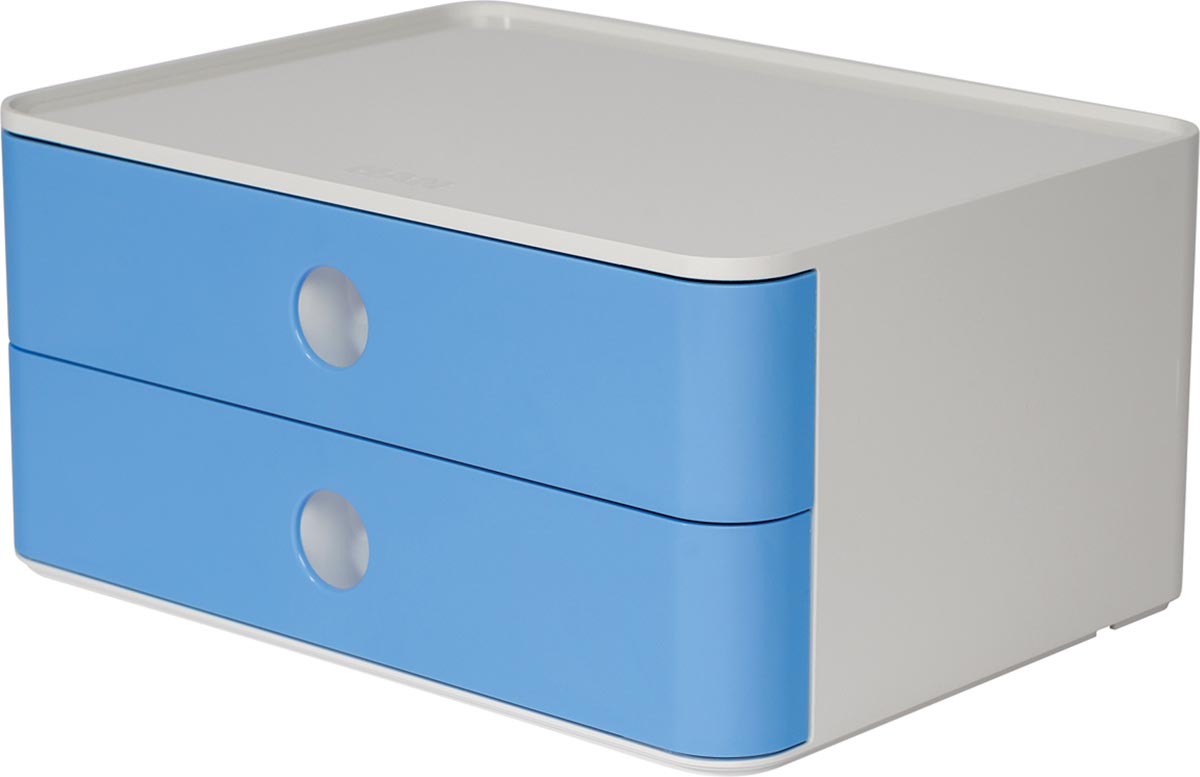 Han ladenblok Allison, smart-box met 2 laden, wit/blauw