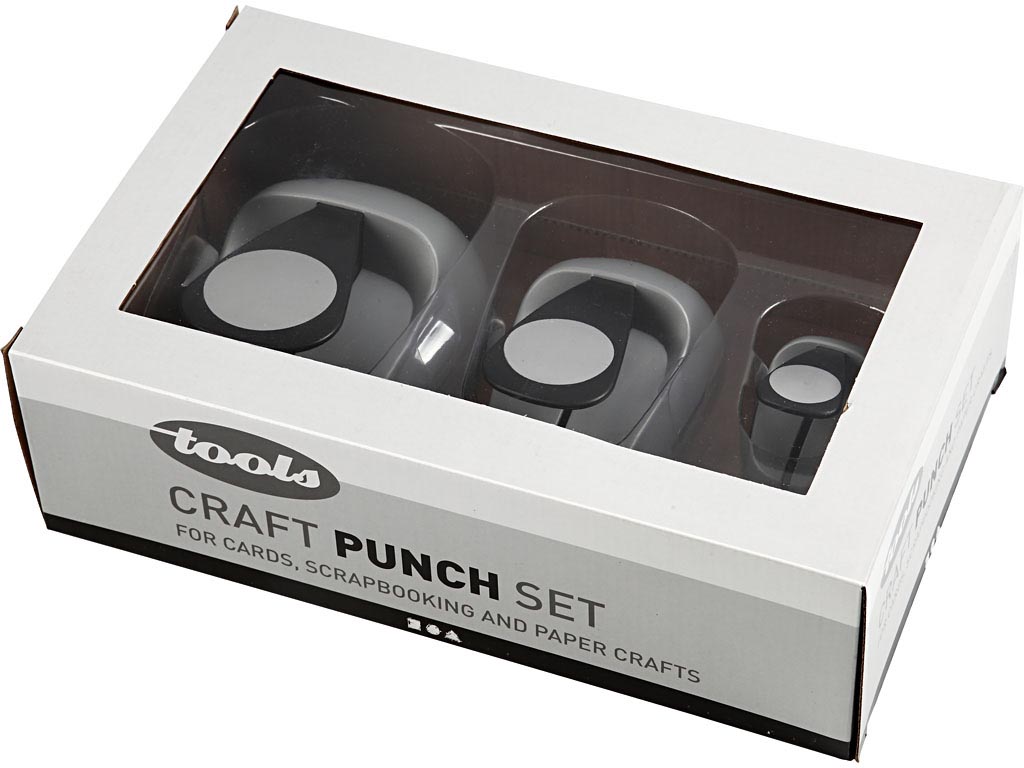 Creativ Company ponsen set, cirkel, set van 3 stuks (25 - 49 - 75 mm) afbeelding