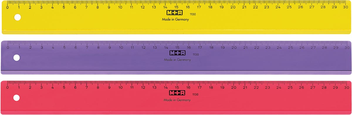 M+R lat, uit plastic, in geassorteerde kleuren, 30 cm afbeelding