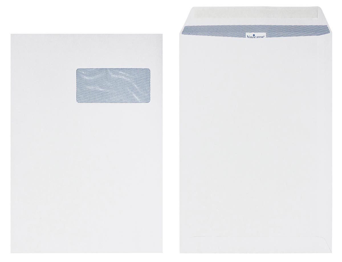 Navigator Zak-enveloppen ft 229 x 324 mm, met venster rechts (ft 50 x 110 mm), doos van 250 stuks afbeelding