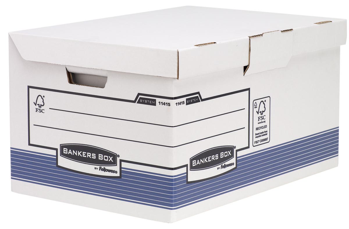 Bankers Box System, opbergdoos flip top maxi, blauw afbeelding