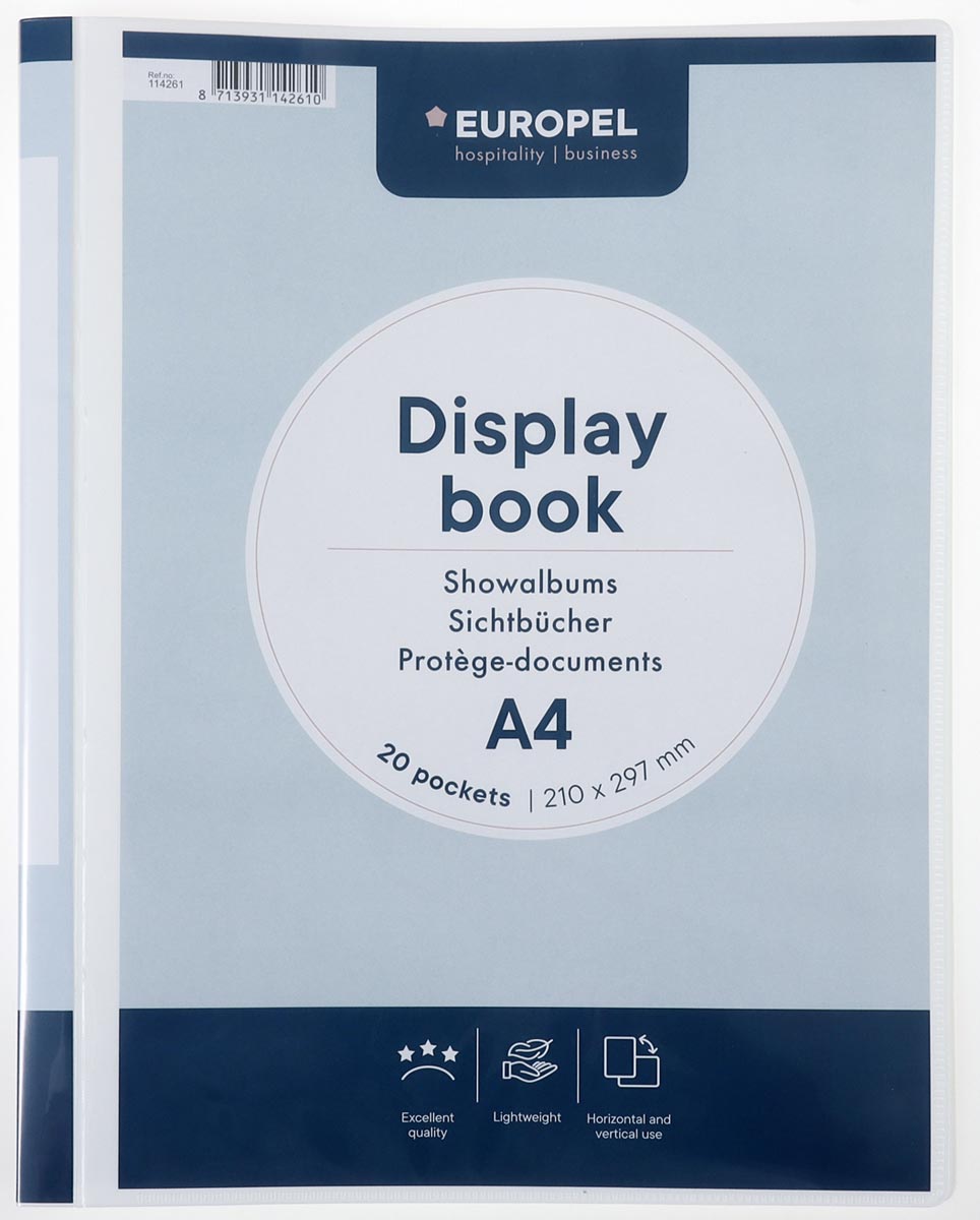 Europel showalbum Opus Frontview, ft A4, PP, 20 tassen, wit