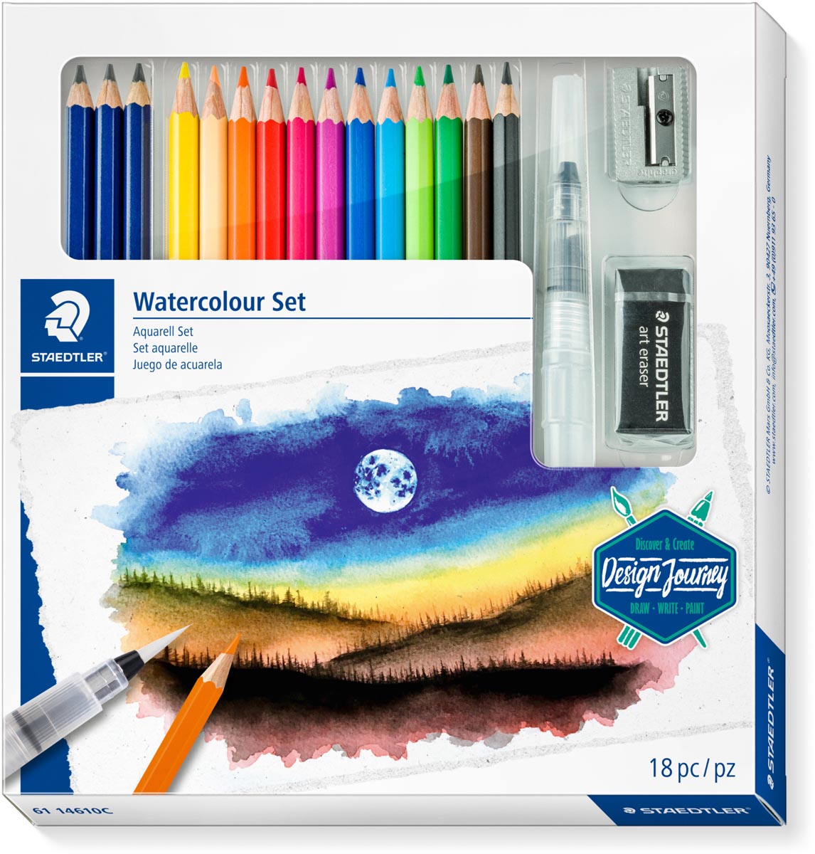 Staedtler Watercolour Set, set van 18 stuks afbeelding