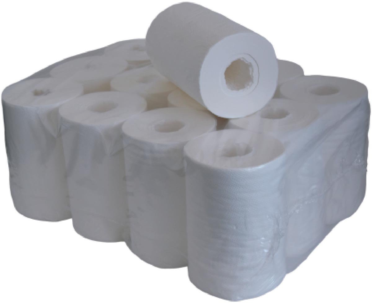 Poetspapier Mini, 1-laags, 120 m, pak van 12 rollen Poetspapier Mini, 1-laags, 120 m, pak van 12 rollen