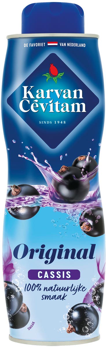 Karvan Cévitam siroop, fles van 60 cl, cassis Karvan Cévitam siroop, fles van 60 cl, cassis