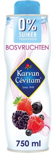 Karvan Cévitam siroop, fles van 75 cl, 0% suiker, bosvruchten